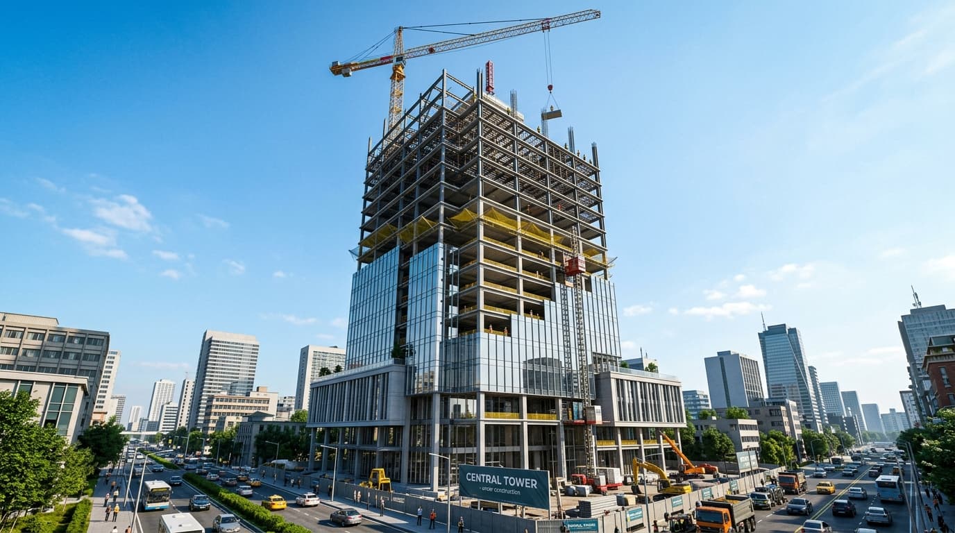 Commercial High-Rise Under Construction